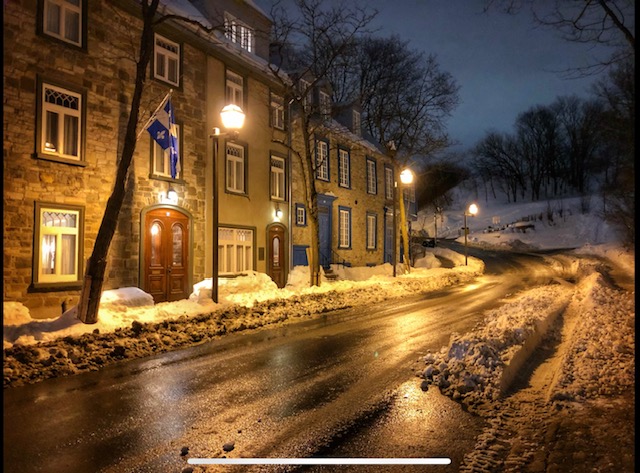 Quebec City street winter